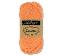 Frida's Wollhaus Scheepjes 50 g Catona 100% Baumwolle Stricken Häkeln Amigurumi 109 Farben (386 | Peach)