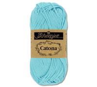 Frida's Wollhaus Scheepjes 50 g Catona 100% Baumwolle Stricken Häkeln Amigurumi 109 Farben (397 | Cyan)