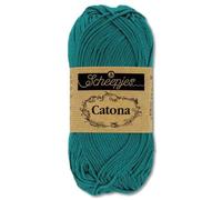 Frida's Wollhaus Scheepjes 50 g Catona 100% Baumwolle Stricken Häkeln Amigurumi 109 Farben (401 | Dark Teal)