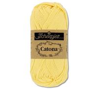 Frida's Wollhaus Scheepjes 50 g Catona 100% Baumwolle Stricken Häkeln Amigurumi 109 Farben (403 | Lemonade)