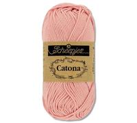 Frida's Wollhaus Scheepjes 50 g Catona 100% Baumwolle Stricken Häkeln Amigurumi 109 Farben (408 | Old Rose)