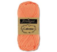 Frida's Wollhaus Scheepjes 50 g Catona 100% Baumwolle Stricken Häkeln Amigurumi 109 Farben (410 | Rich Coral)