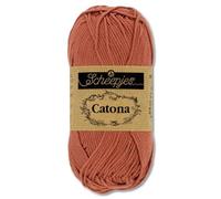 Frida's Wollhaus Scheepjes 50 g Catona 100% Baumwolle Stricken Häkeln Amigurumi 109 Farben (504 | Brick Red)