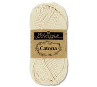 Frida's Wollhaus Scheepjes 50 g Catona 100% Baumwolle Stricken Häkeln Amigurumi 109 Farben (505 | Linen)