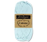 Frida's Wollhaus Scheepjes 50 g Catona 100% Baumwolle Stricken Häkeln Amigurumi 109 Farben (509 | Baby Blue)
