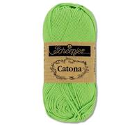 Frida's Wollhaus Scheepjes 50 g Catona 100% Baumwolle Stricken Häkeln Amigurumi 109 Farben (513 | Apple Granny)