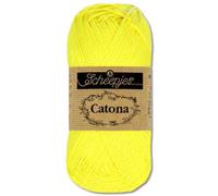 Frida's Wollhaus Scheepjes 50 g Catona 100% Baumwolle Stricken Häkeln Amigurumi Wolle 113 Farben (601 | Neon Yellow)