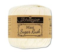 Frida's Wollhaus Scheepjes 50 g Maxi Sugar Rush Häkelgarn Filethäkeln Baumwolle 87 Farben (130 | Old Lace)