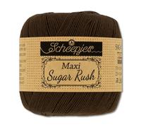 Frida's Wollhaus Scheepjes 50 g Maxi Sugar Rush Häkelgarn Filethäkeln Baumwolle 87 Farben (162 | Black Coffee)