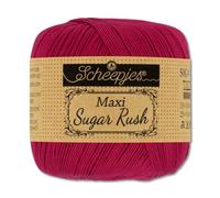 Frida's Wollhaus Scheepjes 50 g Maxi Sugar Rush Häkelgarn Filethäkeln Baumwolle 87 Farben (192 | Scarlet)