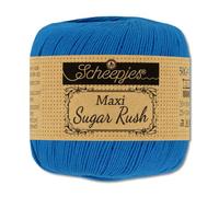 Frida's Wollhaus Scheepjes 50 g Maxi Sugar Rush Häkelgarn Filethäkeln Baumwolle 87 Farben (201 | Electric Blue)