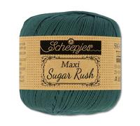 Frida's Wollhaus Scheepjes 50 g Maxi Sugar Rush Häkelgarn Filethäkeln Baumwolle 87 Farben (244 | Spruce)