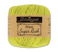 Frida's Wollhaus Scheepjes 50 g Maxi Sugar Rush Häkelgarn Filethäkeln Baumwolle 87 Farben (245 | Green Yellow)