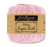 Frida's Wollhaus Scheepjes 50 g Maxi Sugar Rush Häkelgarn Filethäkeln Baumwolle 87 Farben (246 | Icy Pink)