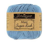 Frida's Wollhaus Scheepjes 50 g Maxi Sugar Rush Häkelgarn Filethäkeln Baumwolle 87 Farben (247 | Bluebird)