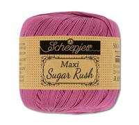 Frida's Wollhaus Scheepjes 50 g Maxi Sugar Rush Häkelgarn Filethäkeln Baumwolle 87 Farben (251 | Garden Rose)