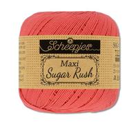 Frida's Wollhaus Scheepjes 50 g Maxi Sugar Rush Häkelgarn Filethäkeln Baumwolle 87 Farben (252 | Watermelon)