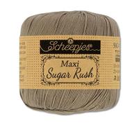 Frida's Wollhaus Scheepjes 50 g Maxi Sugar Rush Häkelgarn Filethäkeln Baumwolle 87 Farben (254 | Moon Rock)