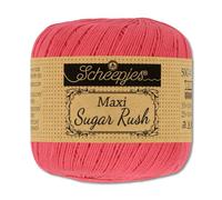 Frida's Wollhaus Scheepjes 50 g Maxi Sugar Rush Häkelgarn Filethäkeln Baumwolle 87 Farben (256 | Cornelia Rose)