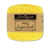 Frida's Wollhaus Scheepjes 50 g Maxi Sugar Rush Häkelgarn Filethäkeln Baumwolle 87 Farben (280 | Lemon)