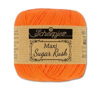 Frida's Wollhaus Scheepjes 50 g Maxi Sugar Rush Häkelgarn Filethäkeln Baumwolle 87 Farben (281 | Tangerine)