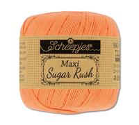 Frida's Wollhaus Scheepjes 50 g Maxi Sugar Rush Häkelgarn Filethäkeln Baumwolle 87 Farben (386 | Peach)