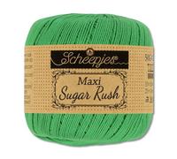 Frida's Wollhaus Scheepjes 50 g Maxi Sugar Rush Häkelgarn Filethäkeln Baumwolle 87 Farben (389 | Apple Green)