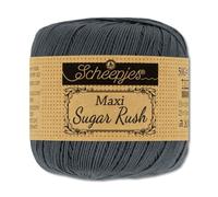 Frida's Wollhaus Scheepjes 50 g Maxi Sugar Rush Häkelgarn Filethäkeln Baumwolle 87 Farben (393 | Charcoal)