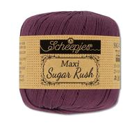 Frida's Wollhaus Scheepjes 50 g Maxi Sugar Rush Häkelgarn Filethäkeln Baumwolle 87 Farben (394 | Shadow Purple)