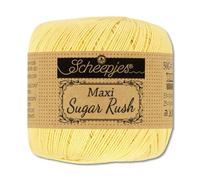 Frida's Wollhaus Scheepjes 50 g Maxi Sugar Rush Häkelgarn Filethäkeln Baumwolle 87 Farben (403 | Lemonade)