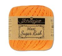 Frida's Wollhaus Scheepjes 50 g Maxi Sugar Rush Häkelgarn Filethäkeln Baumwolle 87 Farben (411 | Sweet Orange)