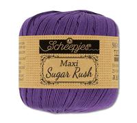 Frida's Wollhaus Scheepjes 50 g Maxi Sugar Rush Häkelgarn Filethäkeln Baumwolle 87 Farben (521 | Deep Violet)