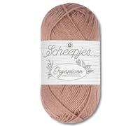 Frida's Wollhaus Scheepjes 50 g Organicon 100% Baumwolle Stricken Häkeln Wolle Garn Amigurumi 70 Farben (241 | Aloeswood)