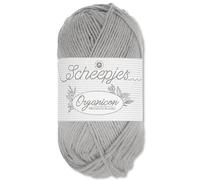 Frida's Wollhaus Scheepjes 50 g Organicon 100% Baumwolle Stricken Häkeln Wolle Garn Amigurumi 70 Farben (203 | Frosted Silver)