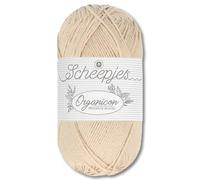 Frida's Wollhaus Scheepjes 50 g Organicon 100% Baumwolle Stricken Häkeln Wolle Garn Amigurumi 70 Farben (242 | Oat Bath)