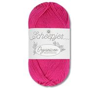 Frida's Wollhaus Scheepjes 50 g Organicon 100% Baumwolle Stricken Häkeln Wolle Garn Amigurumi 70 Farben (247 | Swaying Tuilip)