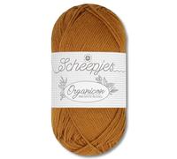 Frida's Wollhaus Scheepjes 50 g Organicon 100% Baumwolle Stricken Häkeln Wolle Garn Amigurumi 70 Farben (236 | Mellow Mustard)