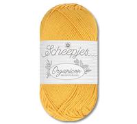 Frida's Wollhaus Scheepjes 50 g Organicon 100% Baumwolle Stricken Häkeln Wolle Garn Amigurumi 70 Farben (237 | Golden Sun)