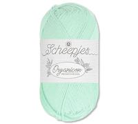 Frida's Wollhaus Scheepjes 50 g Organicon 100% Baumwolle Stricken Häkeln Wolle Garn Amigurumi 70 Farben (214 | Glacier)