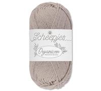 Frida's Wollhaus Scheepjes 50 g Organicon 100% Baumwolle Stricken Häkeln Wolle Garn Amigurumi 70 Farben (201 | Ashen Mink)