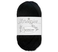 Frida's Wollhaus Scheepjes 50 g Organicon 100% Baumwolle Stricken Häkeln Wolle Garn Amigurumi 70 Farben (218 | Ebony)