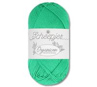 Frida's Wollhaus Scheepjes 50 g Organicon 100% Baumwolle Stricken Häkeln Wolle Garn Amigurumi 70 Farben (231 | Jade)