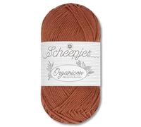 Frida's Wollhaus Scheepjes 50 g Organicon 100% Baumwolle Stricken Häkeln Wolle Garn Amigurumi 70 Farben (226 | Maple Bark)