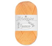 Frida's Wollhaus Scheepjes 50 g Organicon 100% Baumwolle Stricken Häkeln Wolle Garn Amigurumi 70 Farben (223 | Sweet Mandarin)