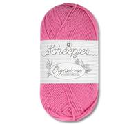 Frida's Wollhaus Scheepjes 50 g Organicon 100% Baumwolle Stricken Häkeln Wolle Garn Amigurumi 70 Farben (248 | Pink Elephant)