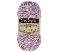 Frida's Wollhaus Scheepjes 50 g Stone Washed Stricken Häkeln seidenweich Wolle Garn 36 Farben (811 | Deep Amethyst)