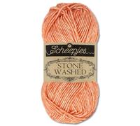 Frida's Wollhaus Scheepjes 50 g Stone Washed Stricken Häkeln seidenweich Wolle Garn 36 Farben (816 | Coral)