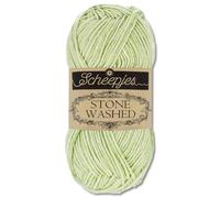 Frida's Wollhaus Scheepjes 50 g Stone Washed Stricken Häkeln seidenweich Wolle Garn 36 Farben (819 | New Jade)