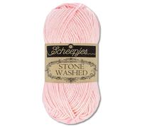Frida's Wollhaus Scheepjes 50 g Stone Washed Stricken Häkeln seidenweich Wolle Garn 36 Farben (820 | Rose Quartz)