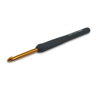 Frida's Wollhaus Tulip Etimo Häkelnadel mit Softgrip Gold Schwarz glatte Hakenspitze 14 Größen (schwarz gold, 5,0)